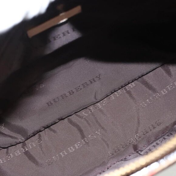 BURBERRY Nova Check Tote Bag Canvas Beige Gold Auth - Picture 4 of 15